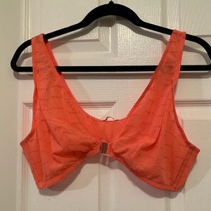 Savage Logo Bralette in Coral